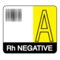 Nevs Label, A Rh Negative 1-1/2" x 1-7/10" White w/Yellow & Black LBW-0030 - alternate 1
